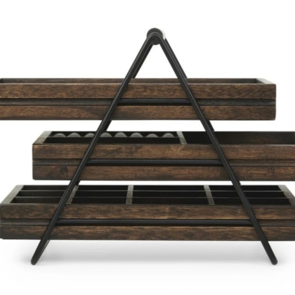 Umbra Terrace Jewelry Organizer Walnut Wood - Picture 3 of 5